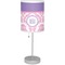Pink, White & Purple Damask Lamp with Drum Shade (Personalized)