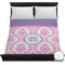 Pink, White & Purple Damask Duvet Cover (Queen)