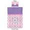 Pink, White & Purple Damask Duvet Cover Set - Twin XL - Approval