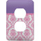 Pink, White & Purple Damask Electric Outlet Plate