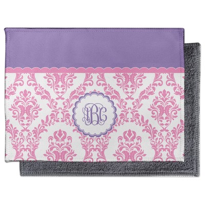 Pink, White & Purple Damask Microfiber Screen Cleaner (Personalized)