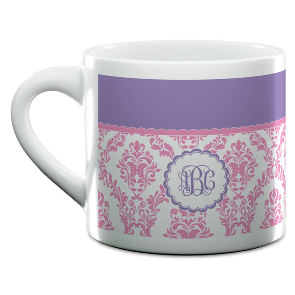Pink, White & Purple Damask Espresso Cup - 6oz (Double Shot) (MAIN)