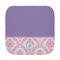 Pink, White & Purple Damask Face Towel (Personalized)
