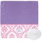 Pink, White & Purple Damask Wash Cloth with soap