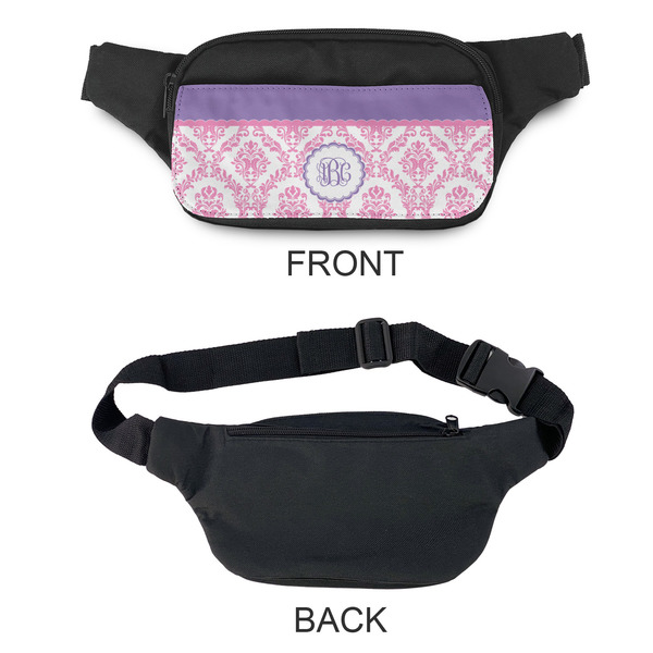 Pink, White & Purple Damask Fanny Packs - APPROVAL