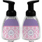 Pink, White & Purple Damask Foam Soap Bottle (Front & Back)