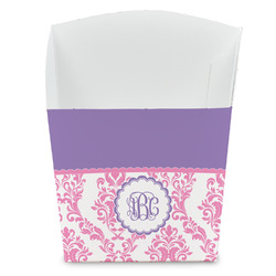 Pink, White & Purple Damask French Fry Favor Boxes (Personalized)