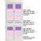 Pink, White & Purple Damask Full Cabinet (Show Sizes)