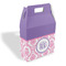 Pink, White & Purple Damask Gable Favor Box - Main