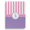Pink, White & Purple Damask Garden Flags - Large - Double Sided - BACK
