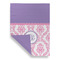Pink, White & Purple Damask Garden Flags - Large - Double Sided - FRONT FOLDED