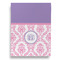 Pink, White & Purple Damask Garden Flags - Large - Double Sided - FRONT