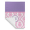 Pink, White & Purple Damask Garden Flags - Large - Single Sided - FRONT FOLDED