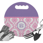 Pink, White & Purple Damask Gardening Knee Cushion (Personalized)