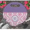 Pink, White & Purple Damask Gardening Knee Pad / Cushion (In Garden)