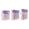 Pink, White & Purple Damask Gift Bags - All Sizes - Dimensions