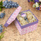 Pink, White & Purple Damask Gift Boxes with Lid - Canvas Wrapped - Medium - In Context
