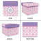 Pink, White & Purple Damask Gift Boxes with Lid - Canvas Wrapped - XX-Large - Approval