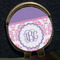 Pink, White & Purple Damask Golf Ball Marker Hat Clip - Gold - Close Up