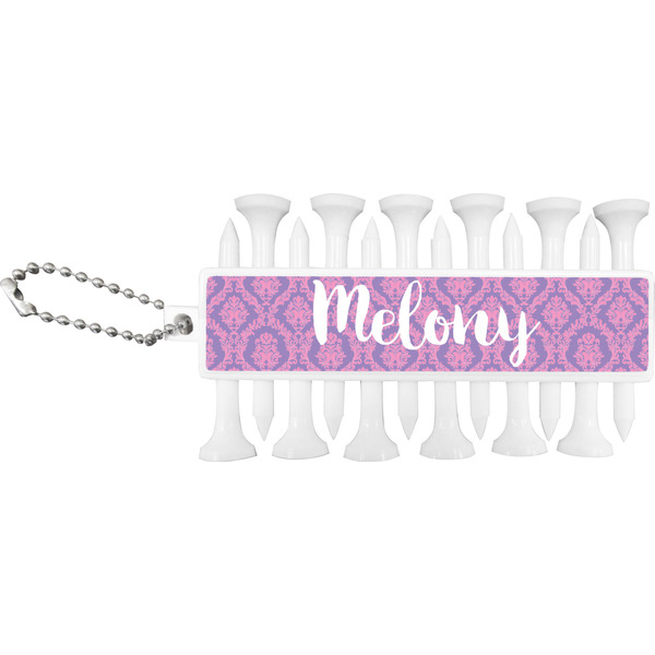 Pink, White & Purple Damask Golf Buddy