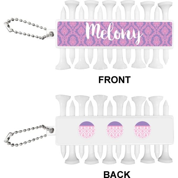 Pink, White & Purple Damask Golf Buddy (Approval)