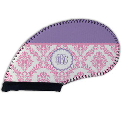 Pink, White & Purple Damask Golf Club Iron Cover - Set of 9 (Personalized)