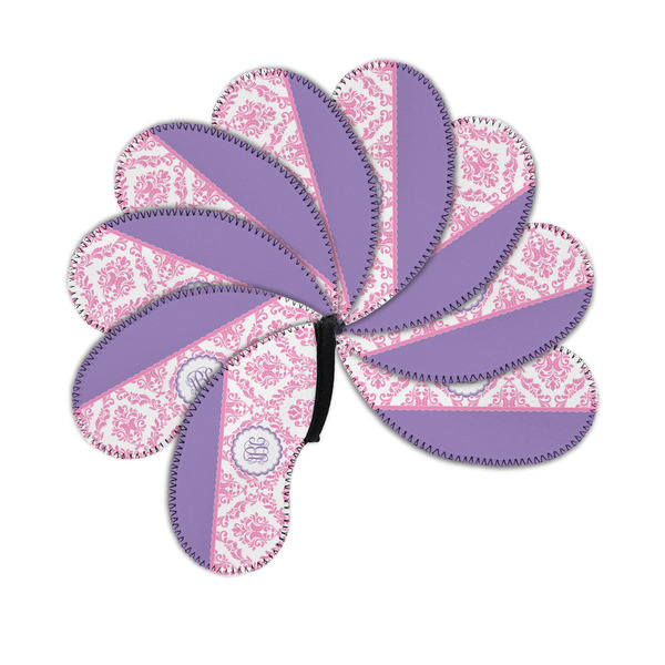 Pink, White & Purple Damask Golf Club Covers - PARENT/MAIN (set of 9)