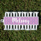 Pink, White & Purple Damask Golf Tees & Ball Markers Set - Front