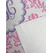 Pink, White & Purple Damask Golf Towel - Detail