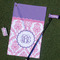 Pink, White & Purple Damask Golf Towel Gift Set - Main