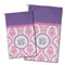 Pink, White & Purple Damask Golf Towel - PARENT (small and large)