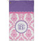 Pink, White & Purple Damask Golf Towel - Poly-Cotton Blend - Small w/ Monograms