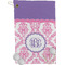 Pink, White & Purple Damask Golf Towel (Personalized)