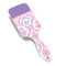 Pink, White & Purple Damask Hair Brush - Angle View