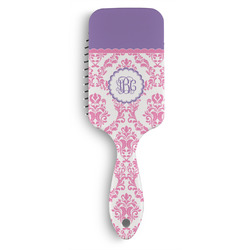 Pink, White & Purple Damask Hair Brushes (Personalized)