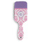 Pink, White & Purple Damask Hair Brush - Front View