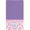 Pink, White & Purple Damask Hand Towel (Personalized) Full