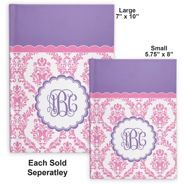 Pink, White & Purple Damask Hard Cover Journal - Compare