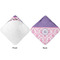 Pink, White & Purple Damask Hooded Baby Towel- Approval