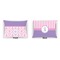 Pink, White & Purple Damask  Indoor Rectangular Burlap Pillow (Front and Back)