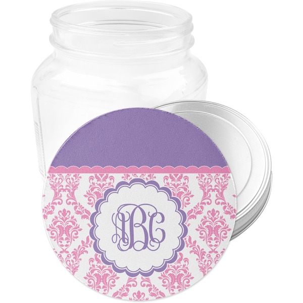Pink, White & Purple Damask Jar Opener - Main