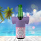Pink, White & Purple Damask Jersey Bottle Cooler - LIFESTYLE