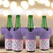 Pink, White & Purple Damask Jersey Bottle Cooler - Set of 4 - LIFESTYLE