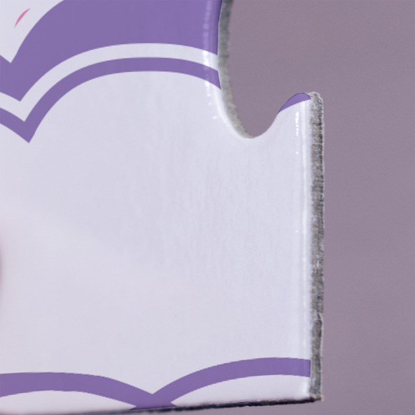 Pink, White & Purple Damask Jigsaw Puzzle 30 Piece  - Close Up