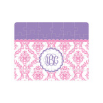 Pink, White & Purple Damask Jigsaw Puzzles (Personalized)