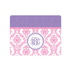 Pink, White & Purple Damask 30 pc Jigsaw Puzzle (Personalized)