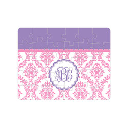 Pink, White & Purple Damask Jigsaw Puzzles (Personalized)
