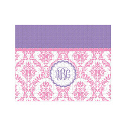 Pink, White & Purple Damask 500 pc Jigsaw Puzzle (Personalized)