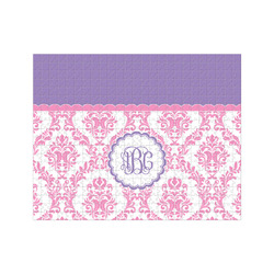 Pink, White & Purple Damask 500 pc Jigsaw Puzzle (Personalized)