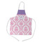 Pink, White & Purple Damask Kid's Apron w/ Monogram